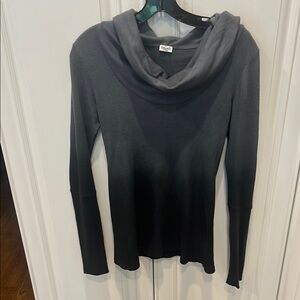 Splendid Charcoal Cowl Neck Top